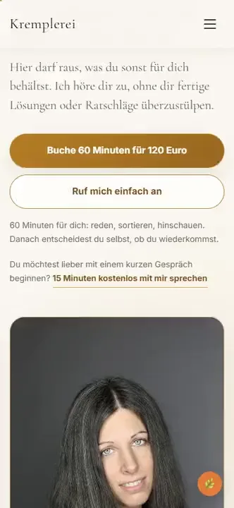Website Die Kremplerei, gebaut von Omnix Studio