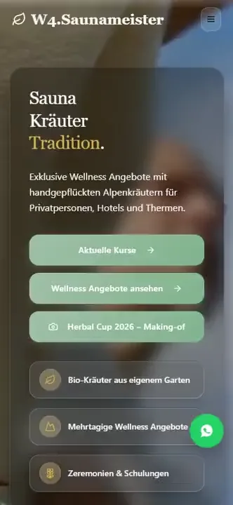 Website W4.Saunameister, gebaut von Omnix Studio